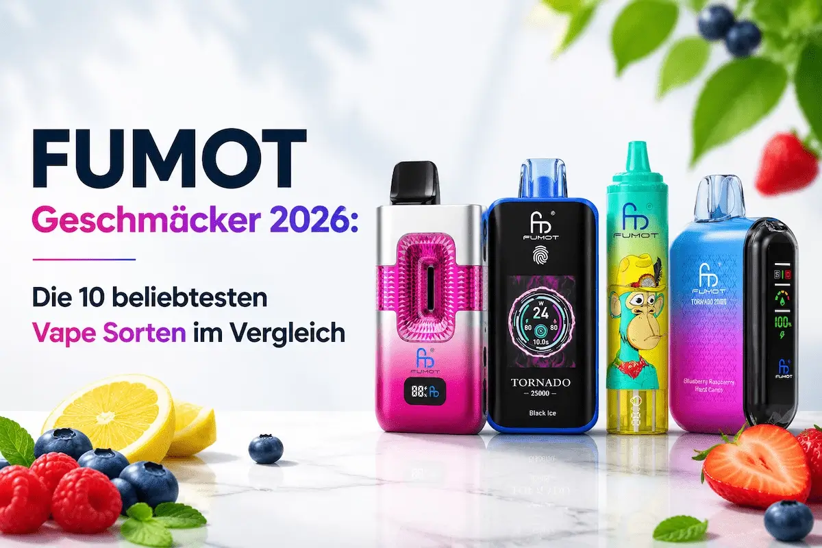 FUMOT Vape Geschmäcker Top 10 mit beliebten Sorten im Vergleich
