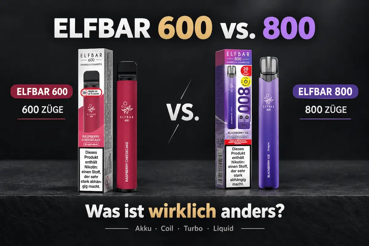 ELFBAR 600 und 800 im Vergleich