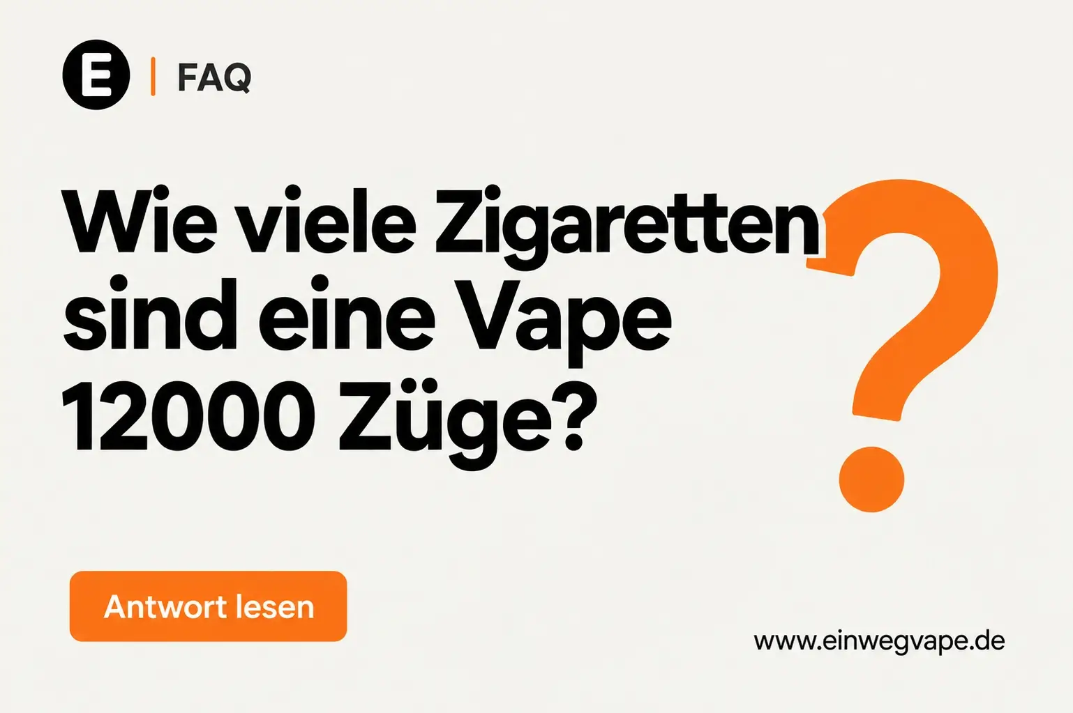 FAQ: Wie viele Zigaretten sind eine Vape 12000 Züge