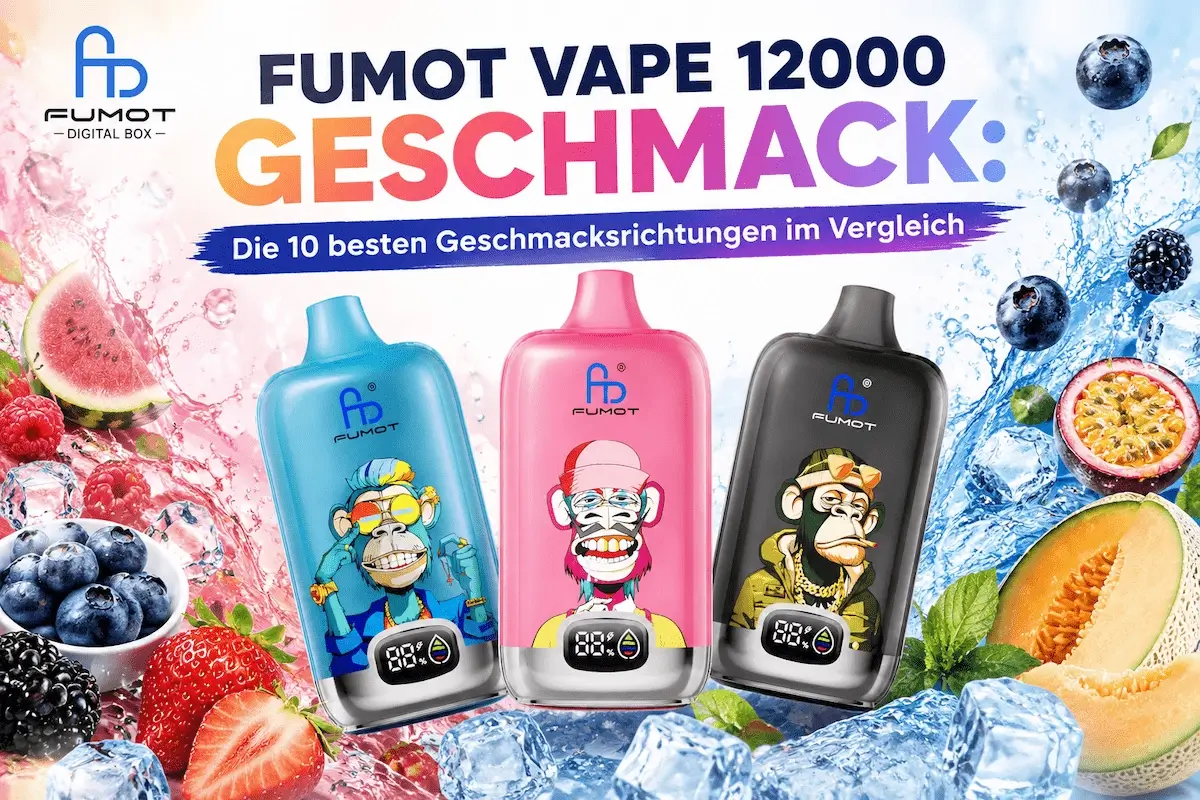 FUMOT Vape 12000 Geschmacksrichtungen mit Frucht- und Ice-Aromen