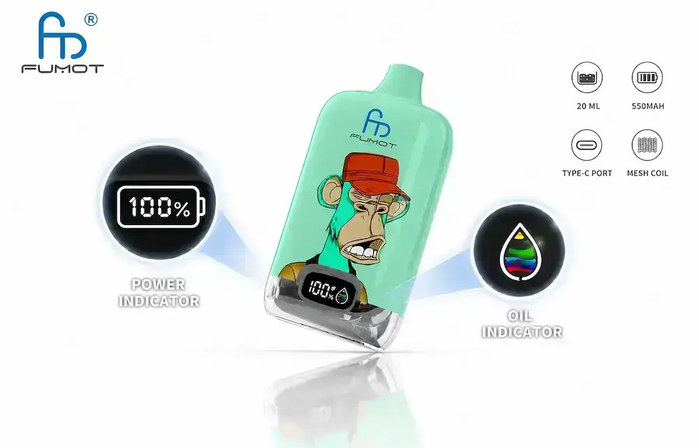 Fumot Digital Box 12000 Einweg Vape mit LED-Anzeige und 0.8Ω