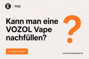 VOZOL Vape nachfüllen oder Liquid wechseln – häufige Frage zur Nutzung