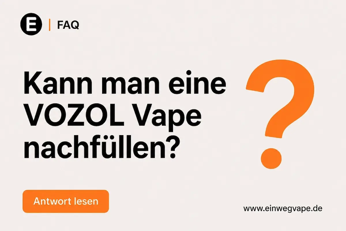 VOZOL Vape nachfüllen oder Liquid wechseln – häufige Frage zur Nutzung