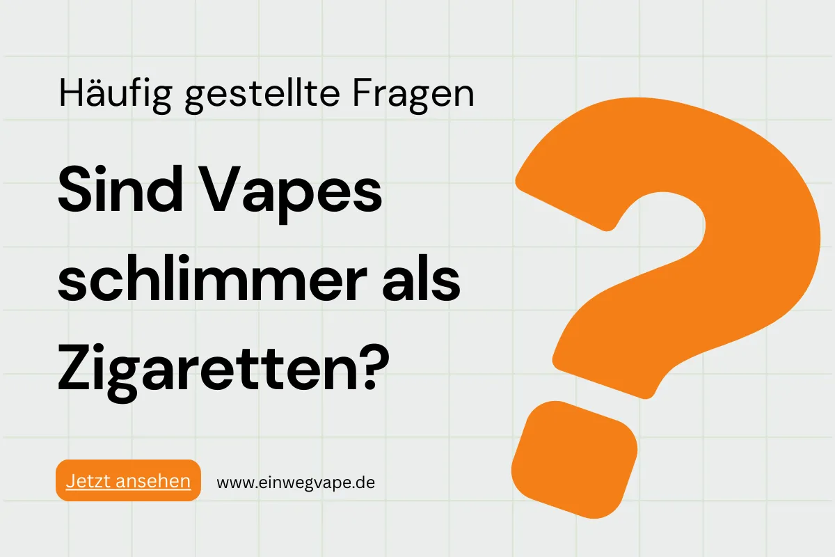 Sind Vapes schlimmer als Zigaretten?