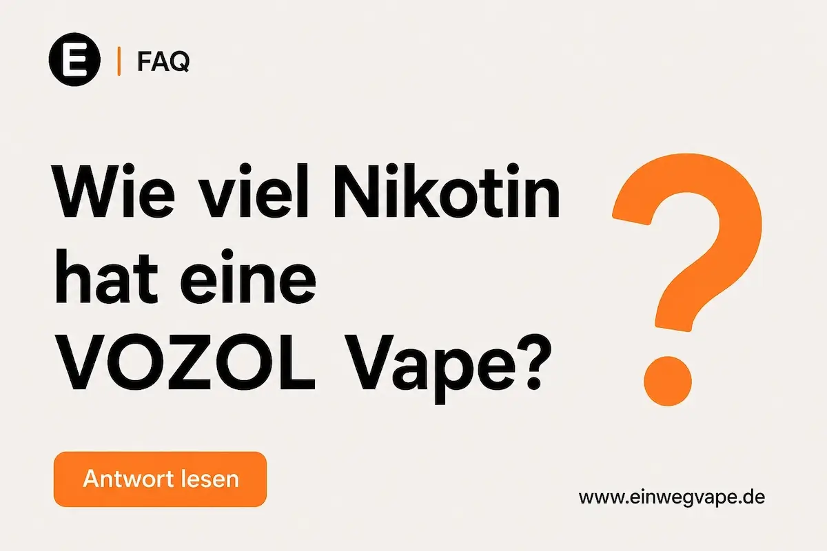 Wie viel Nikotin hat eine VOZOL Vape – 20 mg, 0 mg und 50 mg Erklärung