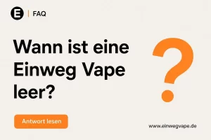 Wann ist eine Einweg Vape leer-FAQs