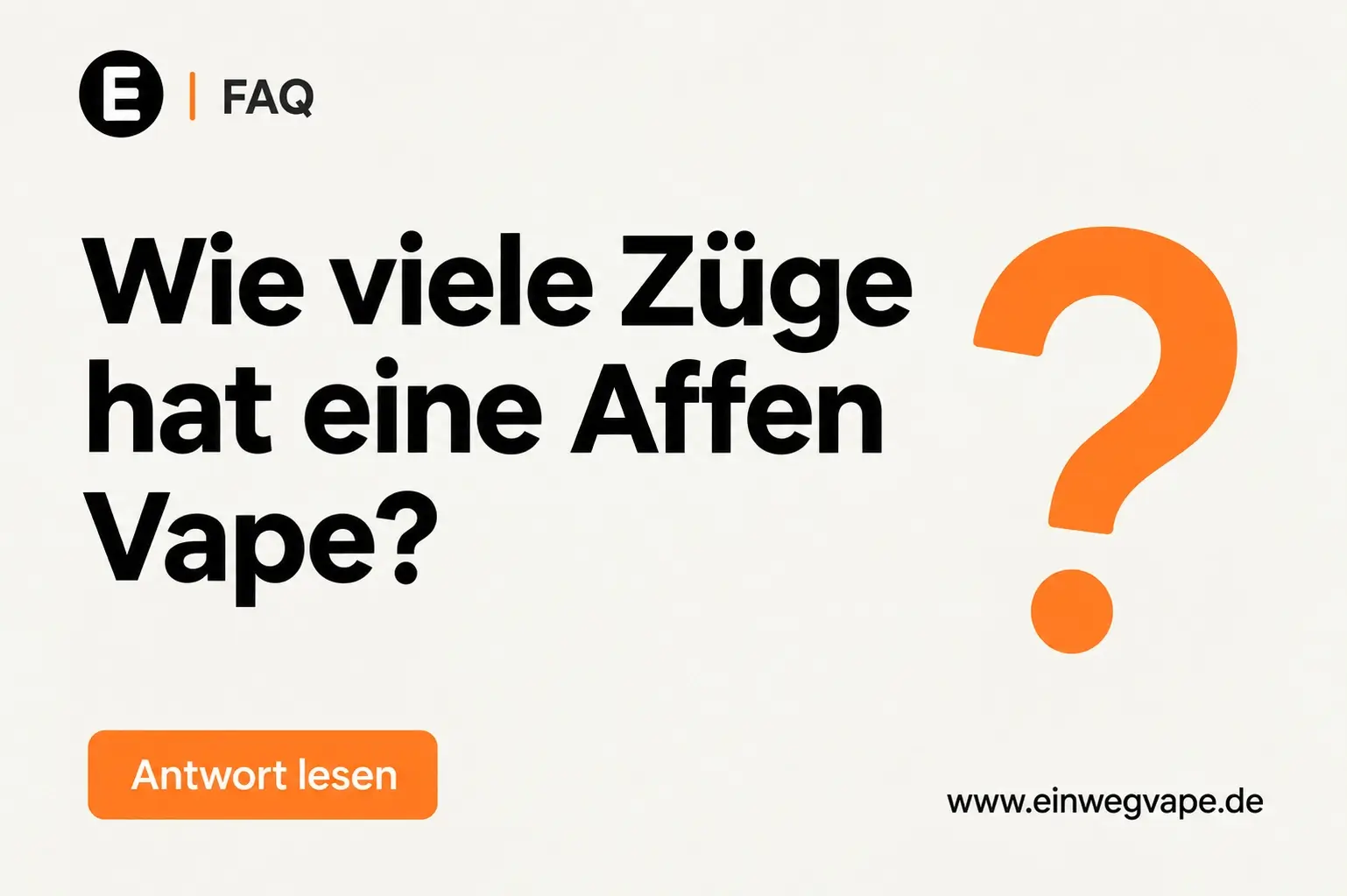 Frage zur Zugzahl einer Affen Vape