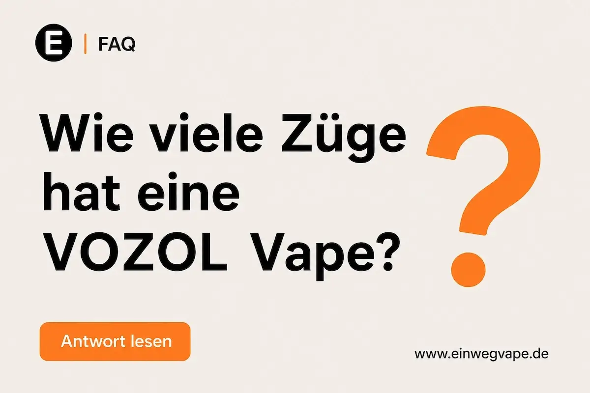 Wie viele Züge hat eine VOZOL Vape? FAQ zur Zuganzahl verschiedener VOZOL Modelle